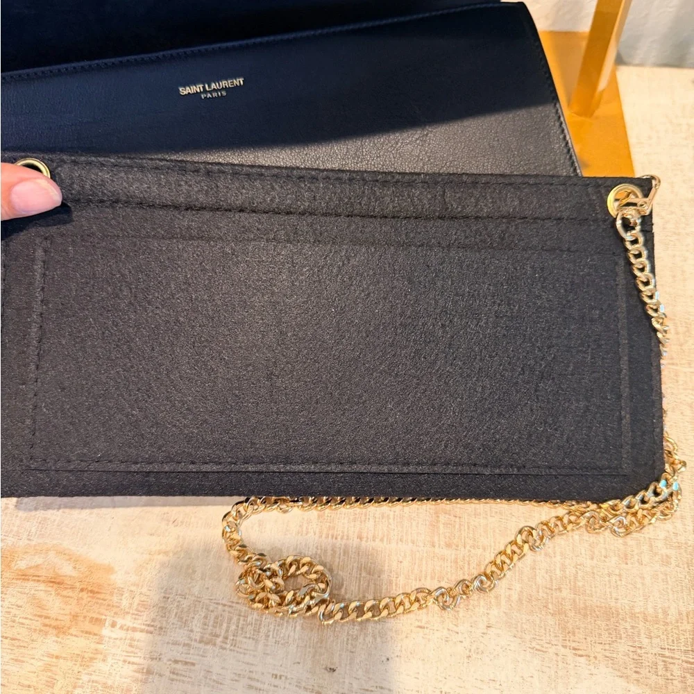 Yves Saint Laurent Black Leather Clutch - Picture 5 of 10